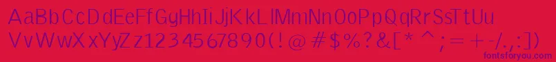 EmkaSansCondensed Font – Purple Fonts on Red Background