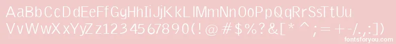EmkaSansCondensed Font – White Fonts on Pink Background