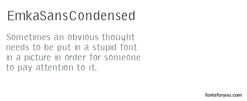 Review of the EmkaSansCondensed (125958) Font