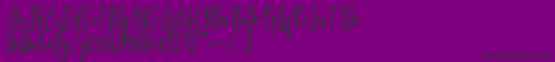 Emma signature Font – Black Fonts on Purple Background