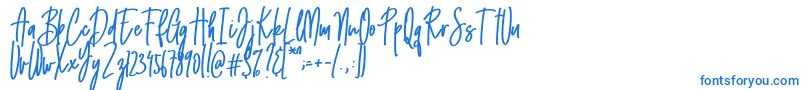 Fonte Emma signature – fontes azuis