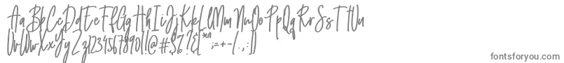 フォントEmma signature – 灰色のフォント