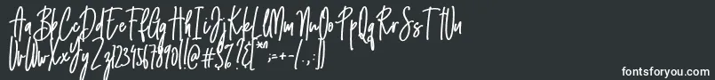 Emma signature Font – White Fonts on Black Background
