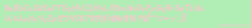 Шрифт JaguarBoldItalic – розовые шрифты на зелёном фоне