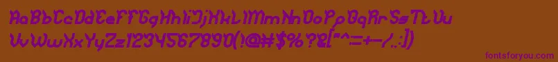Шрифт JaguarBoldItalic – фиолетовые шрифты на коричневом фоне