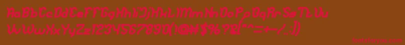 JaguarBoldItalic Font – Red Fonts on Brown Background