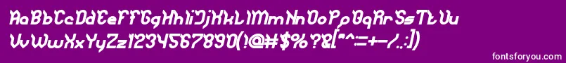 Police JaguarBoldItalic – polices blanches sur fond violet