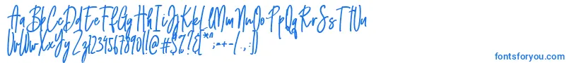 Police Emma signature – polices bleues