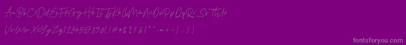 Emmaverp Font – Gray Fonts on Purple Background