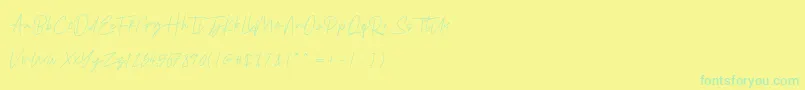 Шрифт Emmaverp – зелёные шрифты на жёлтом фоне