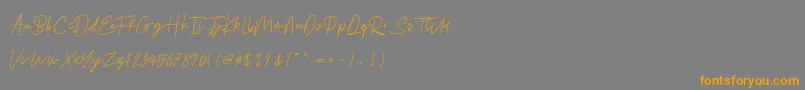 Шрифт Emmaverp – оранжевые шрифты на сером фоне