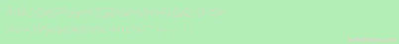 フォントEmmaverp – 緑の背景にピンクのフォント
