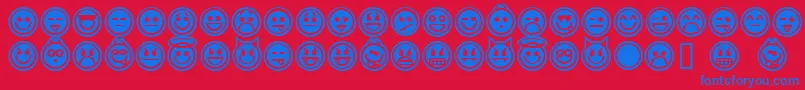 fuente emoticons outline – Fuentes Azules Sobre Fondo Rojo