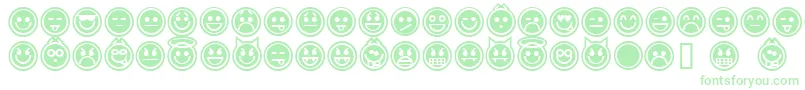 emoticons outline-fontti – vihreät fontit