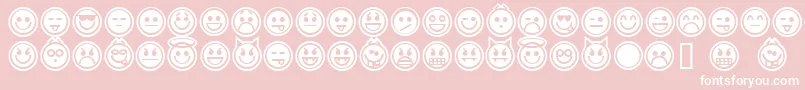 emoticons outline Font – White Fonts on Pink Background