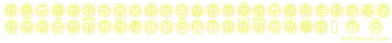 Fonte emoticons outline – fontes amarelas