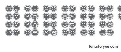 Review of the Emoticons outline Font