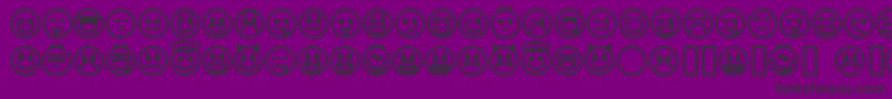 fuente emoticons – Fuentes Negras Sobre Fondo Morado