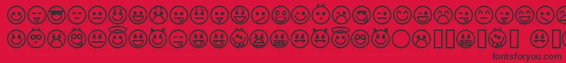 fuente emoticons – Fuentes Negras Sobre Fondo Rojo