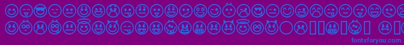 fuente emoticons – Fuentes Azules Sobre Fondo Morado