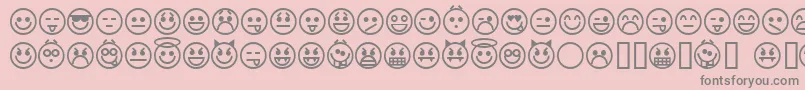 フォントemoticons – ピンクの背景に灰色の文字