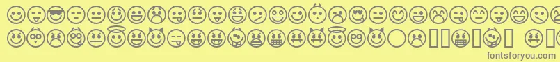 Шрифт emoticons – серые шрифты на жёлтом фоне