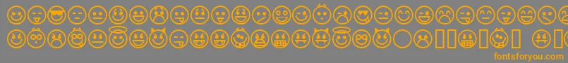 Police emoticons – polices orange sur fond gris