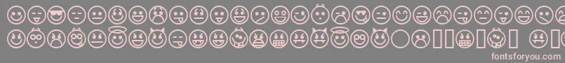 fuente emoticons – Fuentes Rosadas Sobre Fondo Gris