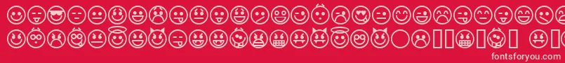 Fonte emoticons – fontes rosa em um fundo vermelho