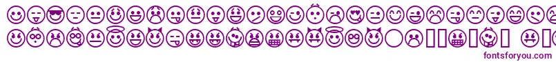 Czcionka emoticons – fioletowe czcionki