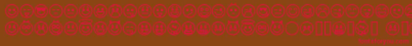 emoticons Font – Red Fonts on Brown Background