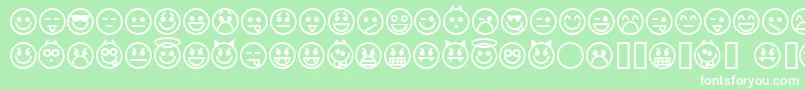 fuente emoticons – Fuentes Blancas Sobre Fondo Verde