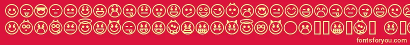 fuente emoticons – Fuentes Amarillas Sobre Fondo Rojo