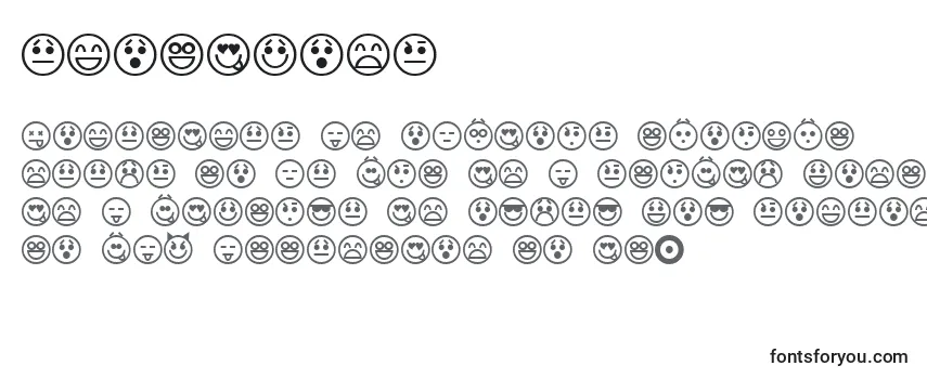 Przegląd czcionki Emoticons (125963)