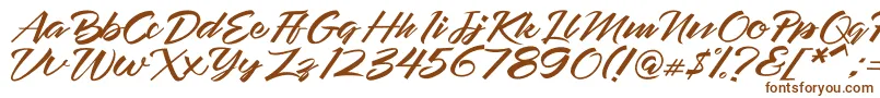 empatlima-Schriftart – Braune Schriften auf weißem Hintergrund