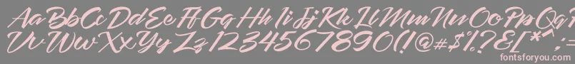 empatlima Font – Pink Fonts on Gray Background