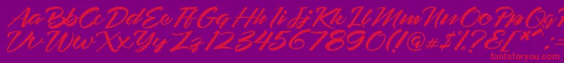 empatlima Font – Red Fonts on Purple Background