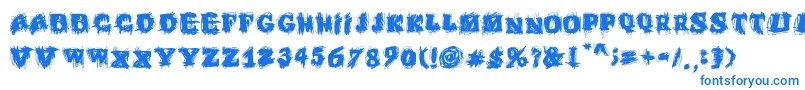 フォントEmperador Oscuro – 白い背景に青い文字