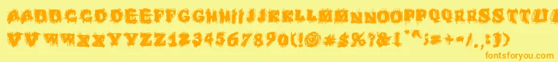 fuente Emperador Oscuro – Fuentes Naranjas Sobre Fondo Amarillo