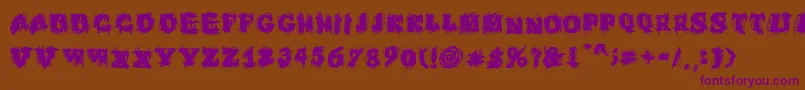 Emperador Oscuro-Schriftart – Violette Schriften auf braunem Hintergrund