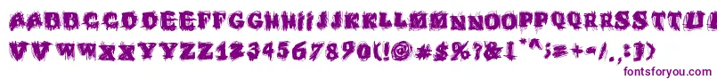 Emperador Oscuro-Schriftart – Violette Schriften auf weißem Hintergrund