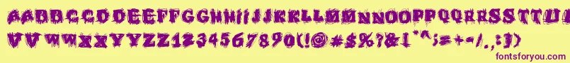 Emperador Oscuro Font – Purple Fonts on Yellow Background