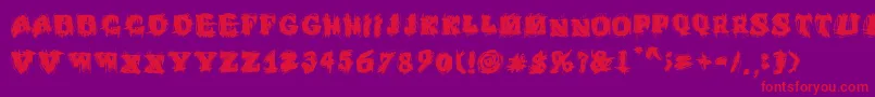 Emperador Oscuro Font – Red Fonts on Purple Background