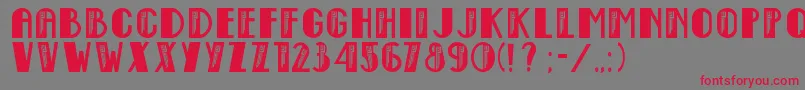 Empire State Deco Font – Red Fonts on Gray Background