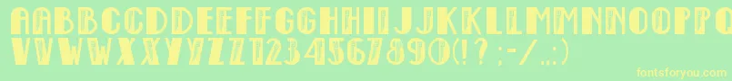 Empire State Deco Font – Yellow Fonts on Green Background