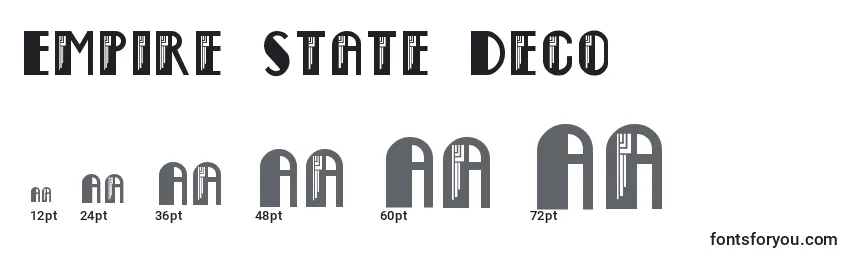 Größen der Schriftart Empire State Deco