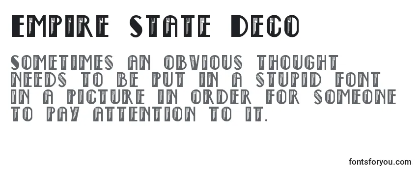 Überblick über die Schriftart Empire State Deco