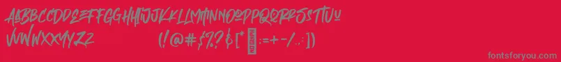 Шрифт Empires – серые шрифты на красном фоне