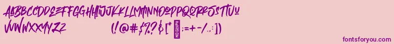 Empires Font – Purple Fonts on Pink Background