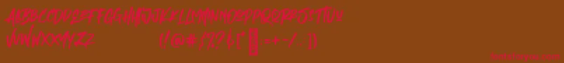 Empires Font – Red Fonts on Brown Background